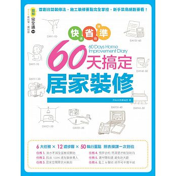 快速、省錢、精準！60天搞定居家裝修